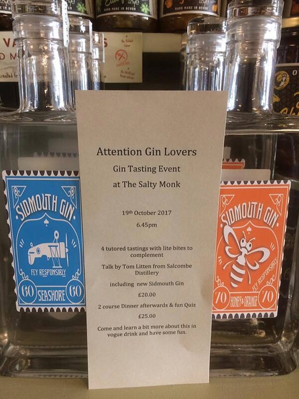 Gin tasting event at The Salty Monk